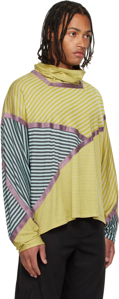 Kiko Kostadinov Colorblock Sweater In Yellow