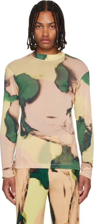 Issey Miyake Multicolor Agate Sheer T-shirt In Neutral