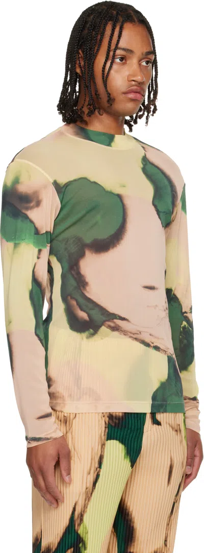 Issey Miyake Multicolor Agate Sheer T-shirt In Neutral