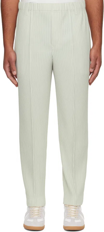 Issey Miyake Gray Compleat Trousers In White