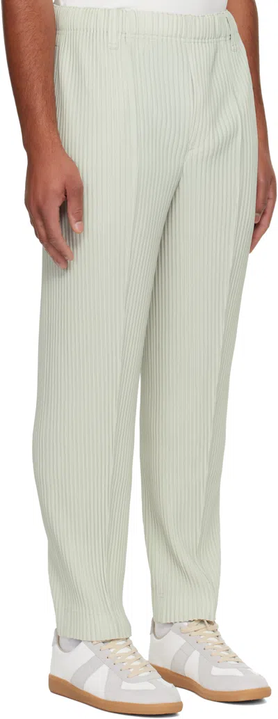 Issey Miyake Gray Compleat Trousers In White
