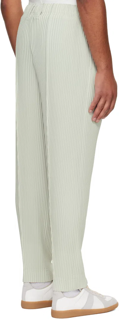 Issey Miyake Gray Compleat Trousers In White