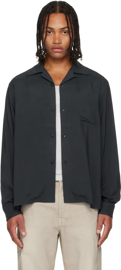 Visvim Keesey Long-sleeve Shirt In Black