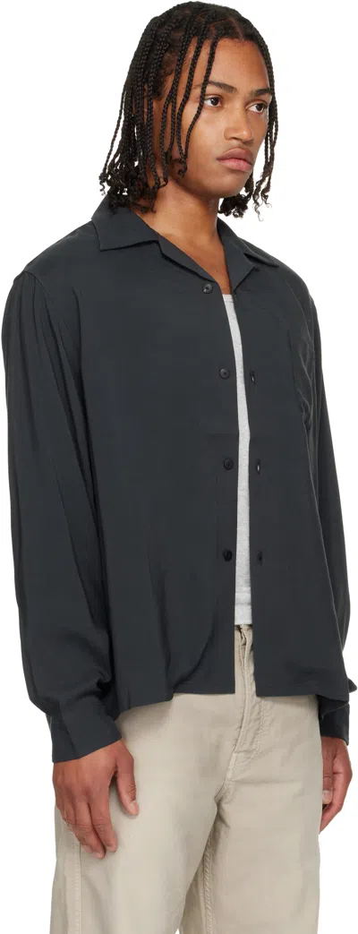 Visvim Keesey Long-sleeve Shirt In Black