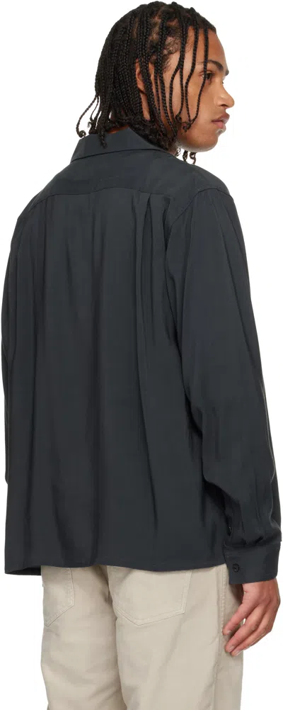 Visvim Keesey Long-sleeve Shirt In Black