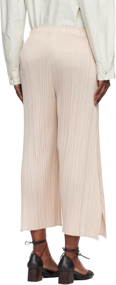 Issey Miyake Beige Monthly Color July Trousers In Pink