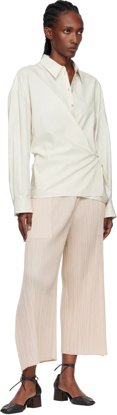 Issey Miyake Beige Monthly Color July Trousers In Pink