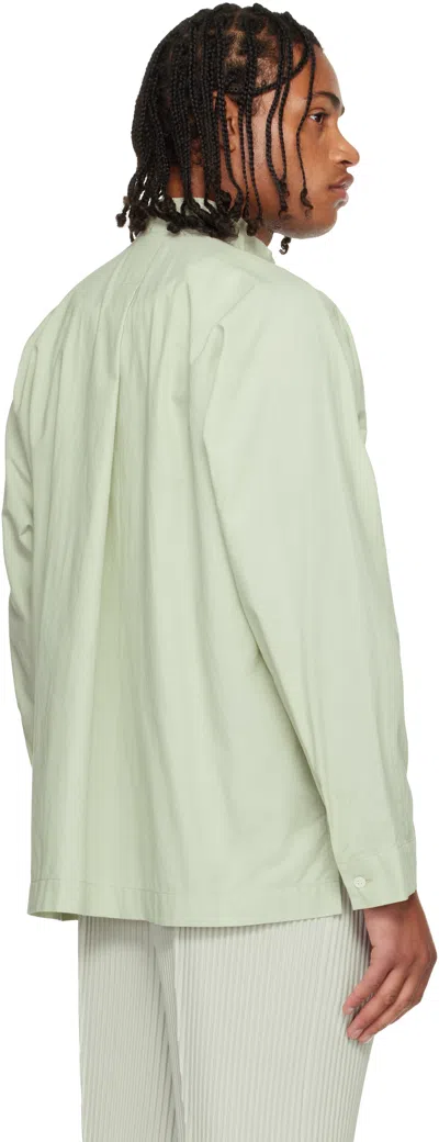 Issey Miyake Green Streamline Shirt In Green
