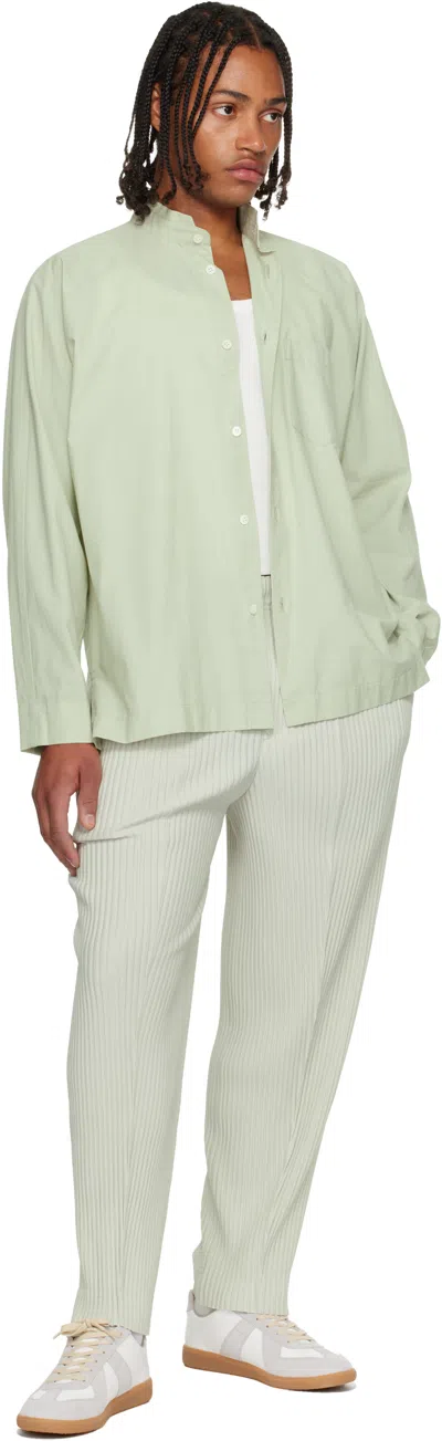 Issey Miyake Green Streamline Shirt In Green