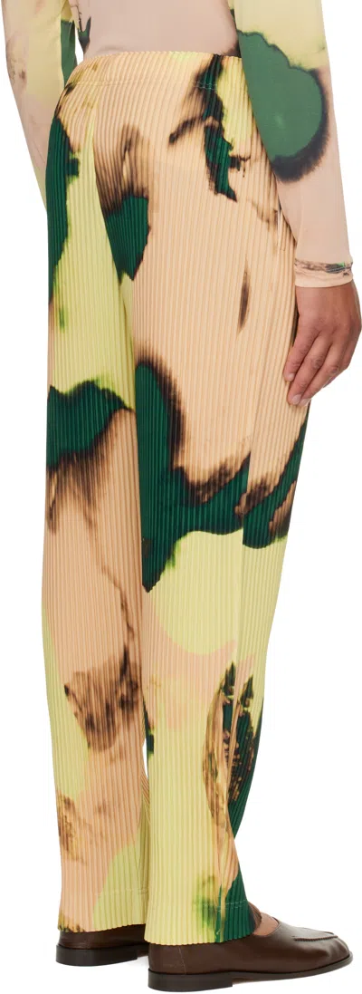 Issey Miyake Pleated Knit Trousers In Multi