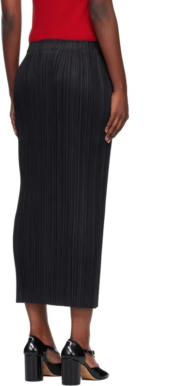 Issey Miyake Midi Skirt Featuring Pleated Design In Black