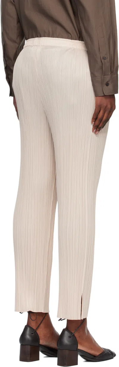 Issey Miyake Beige Monthly Color July Trousers In Neutral