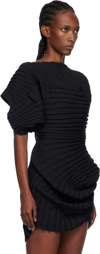 Issey Miyake Black Knit 'as It Is' Top In Black