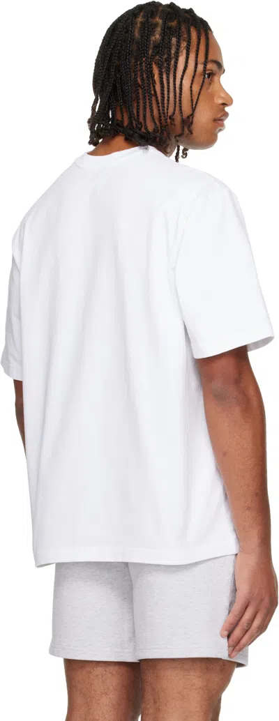 Casablanca Oversized T-shirt With Dragonfly Floral Print In White