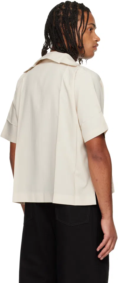 132 5. Issey Miyake Beige Flat Shirt In Neutral