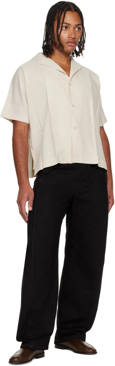 132 5. Issey Miyake Beige Flat Shirt In Neutral