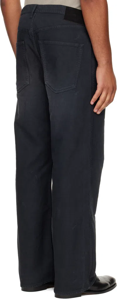 Visvim Black Fluxus 01 Wide G.cords Trousers In Black