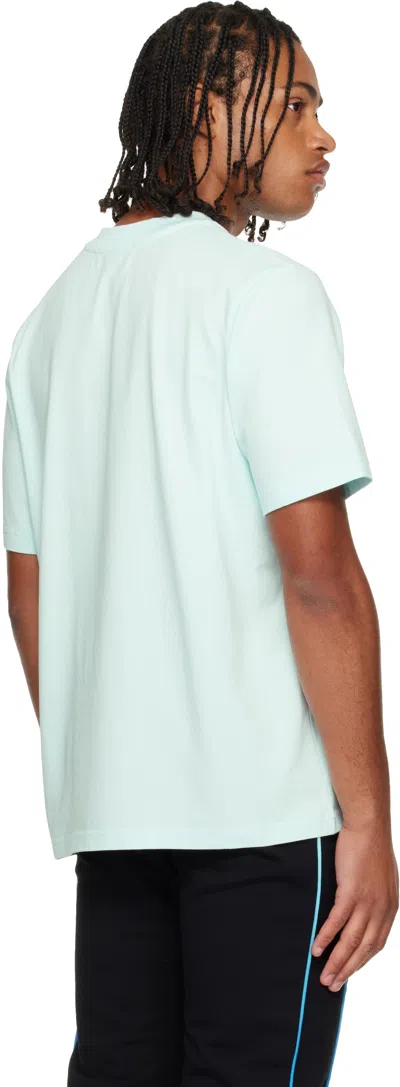 Casablanca T-shirt In Cotone Azzurro Pastello Uomo In Green