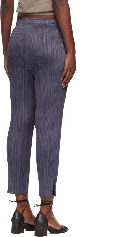 Issey Miyake Gray Monthly Color July Trousers In Purple