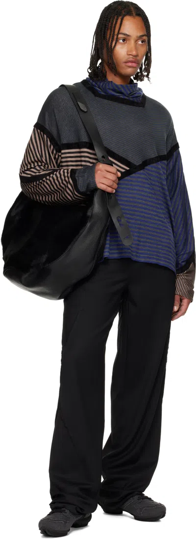 Kiko Kostadinov Raday Paneled Jersey Turtleneck Top In Multi