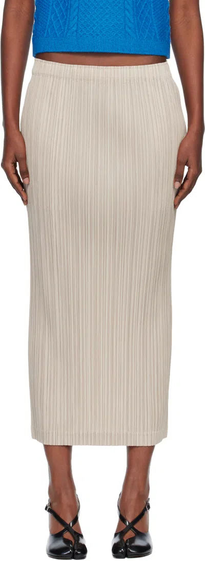 Issey Miyake Beige Thicker 1 Maxi Skirt In Neutral