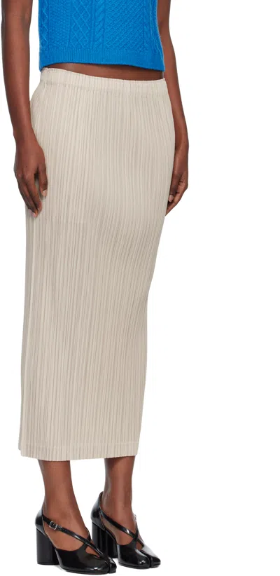 Issey Miyake Beige Thicker 1 Maxi Skirt In Neutral