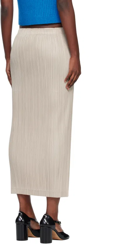 Issey Miyake Beige Thicker 1 Maxi Skirt In Neutral
