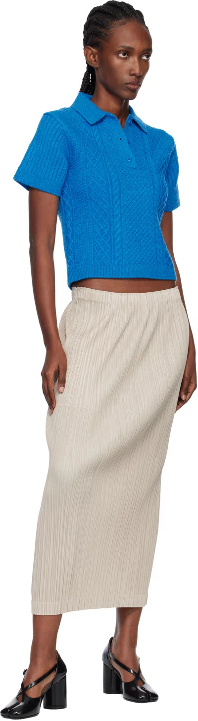 Issey Miyake Beige Thicker 1 Maxi Skirt In Neutral