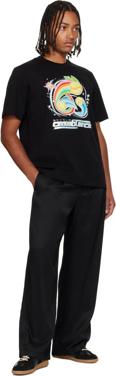 Casablanca Casa Way Mountain Printed T-shirt In Black