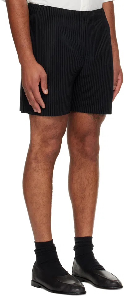 Issey Miyake Black Monthly Colors July Shorts In Animal Print