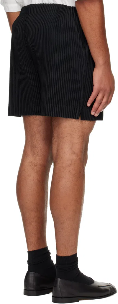 Issey Miyake Black Monthly Colors July Shorts In Animal Print
