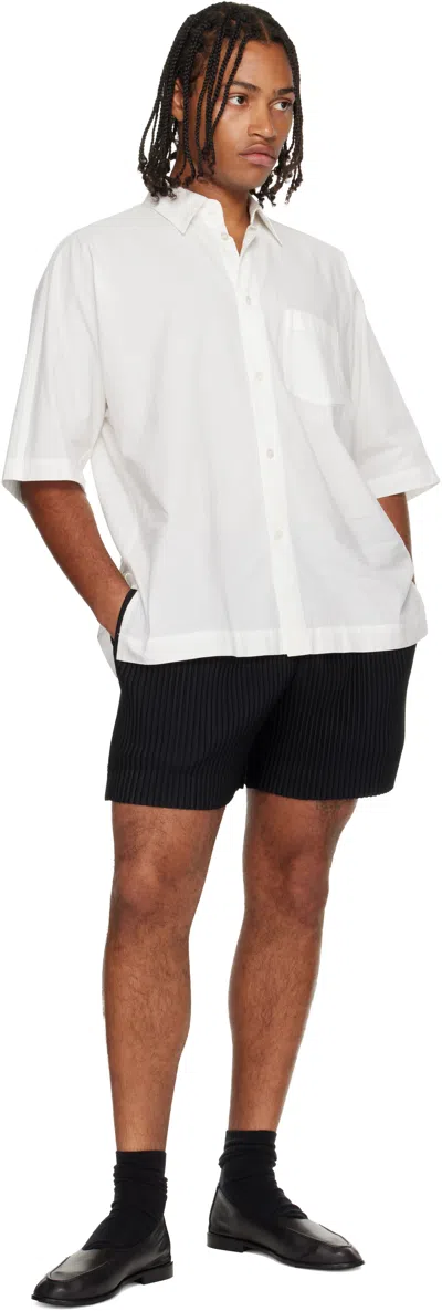 Issey Miyake Black Monthly Colors July Shorts In Animal Print