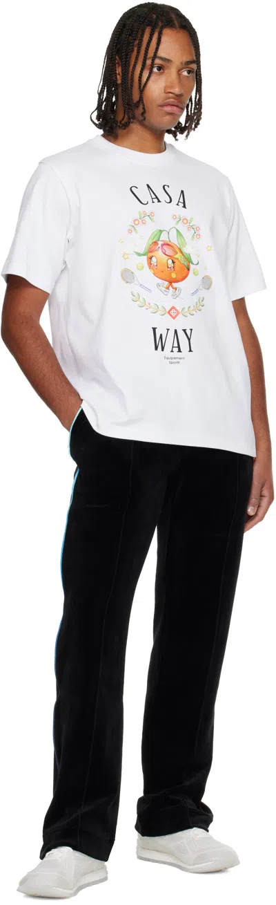 Casablanca Print T-shirt In White