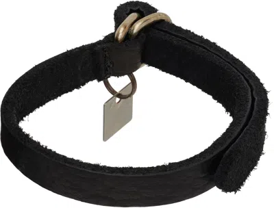 Guidi Black Bison Bracelet In Black