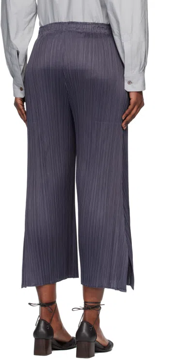 Issey Miyake Gray Monthly Color July Trousers In Blue