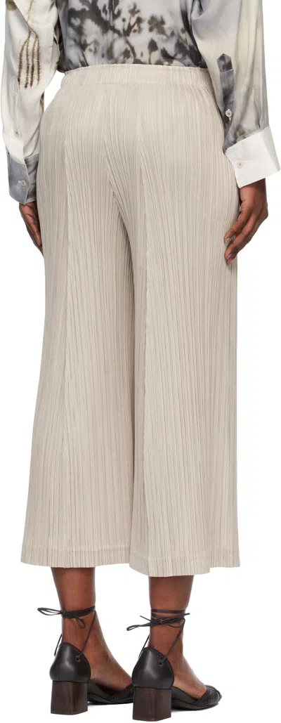 Issey Miyake Gray Thicker 1 Trousers In Neutral