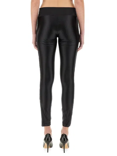 Versace Jeans Couture "tape" Leggings In Black