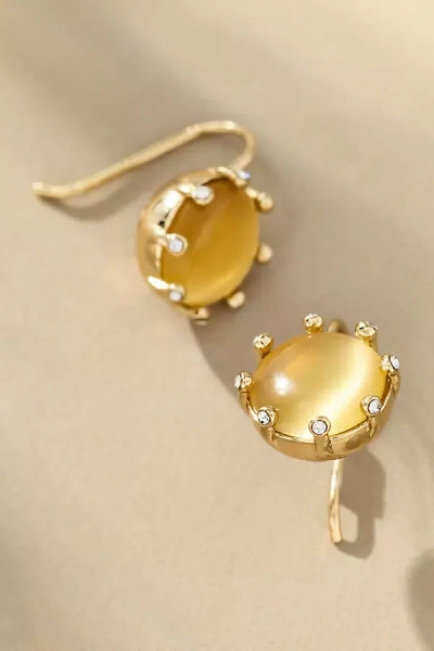 By Anthropologie Eight-prong Crystal Earrings In Yellow