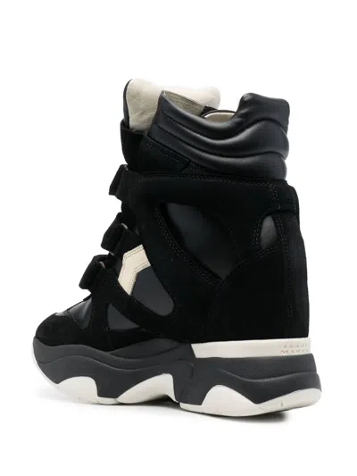 Isabel Marant Balskee Leather Sneakers In Black