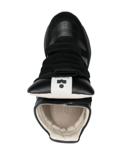 Isabel Marant Balskee Leather Sneakers In Black