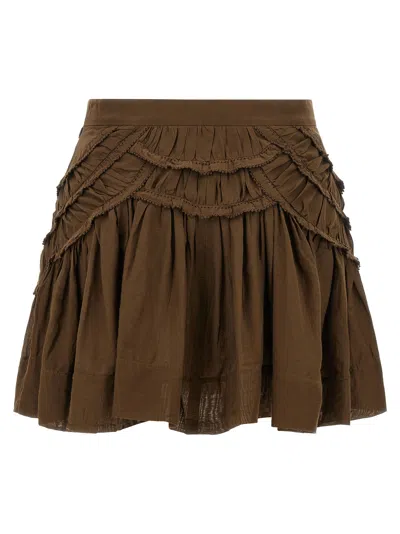 Isabel Marant Étoile Ceola Skirts Green In Green