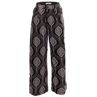 Traffic People Women's Black / White Love & Anarchy Lulu Trousers In Multi