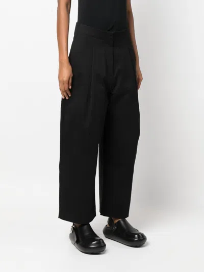 Studio Nicholson Deep Pleat Volume Ankle Pants In Black