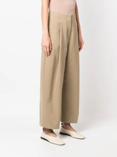Studio Nicholson Cotton Wide-leg Trousers In Neutral
