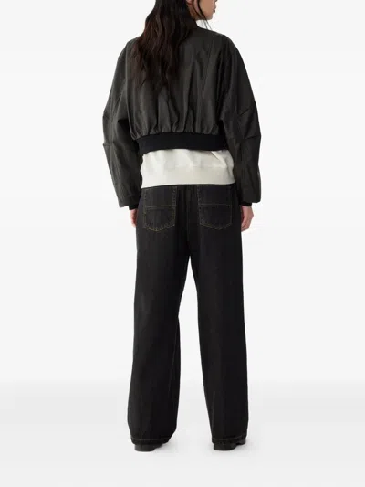 Studio Tomboy Faux Leather Jacket In Black