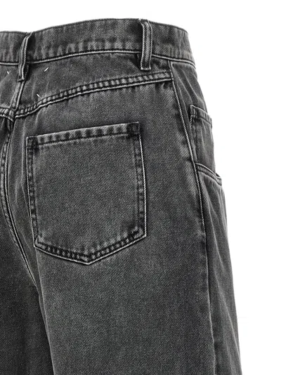 Maison Margiela High-waisted Black Denim Jeans With Relaxed Straight-leg Fit In Black