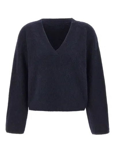 Hugo Boss V-neck Sweater In Blue