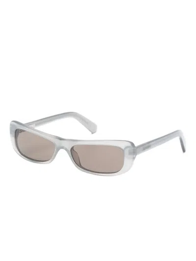 Jacquemus Capri Rectangle-frame Sunglasses In Neutral