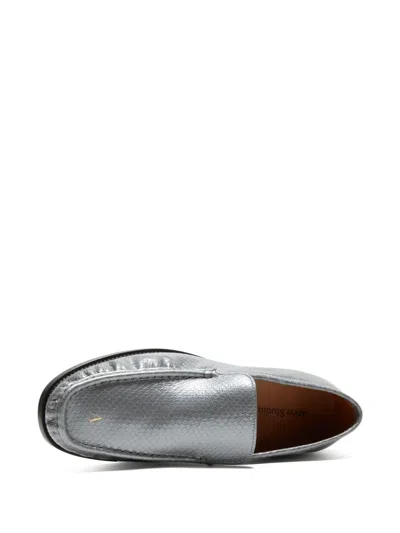 Acne Studios Leather Loafers In Gray