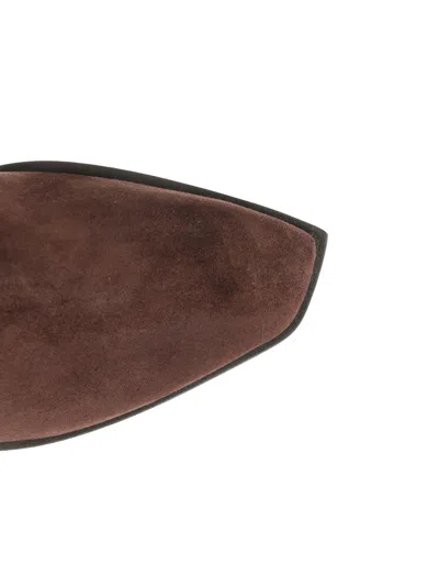 Jimmy Choo Hart Stitch 60 Suede Knee-high Boots In Brown